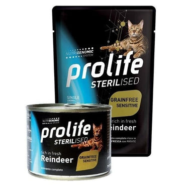 Prolife Sterilised Renna Fresca E Patate Cibo Umido Per Gatti Adulti Bustina 85g