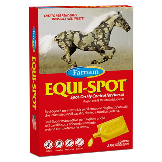 Equi-Spot Antiparassitario Cavalli 3 Pipette 10ml