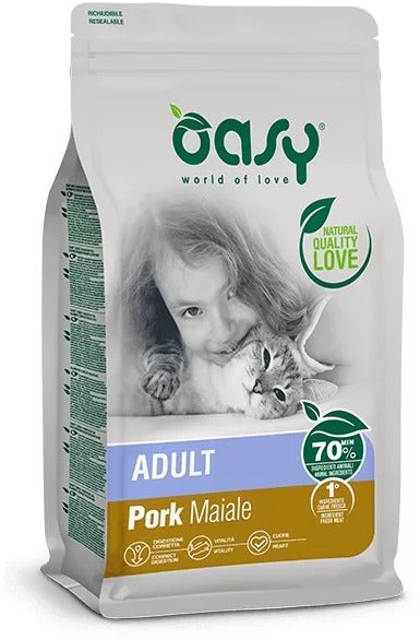 Oasy Dry Lifestage Crocchette con Maiale Per Gatti Sacco 300g