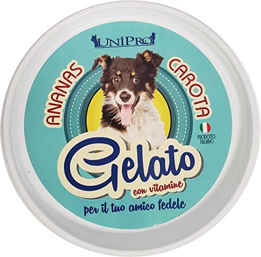 Unipro Preparato Per Gelato Ananas/Carota Alimento Complementare Per Cani 60g