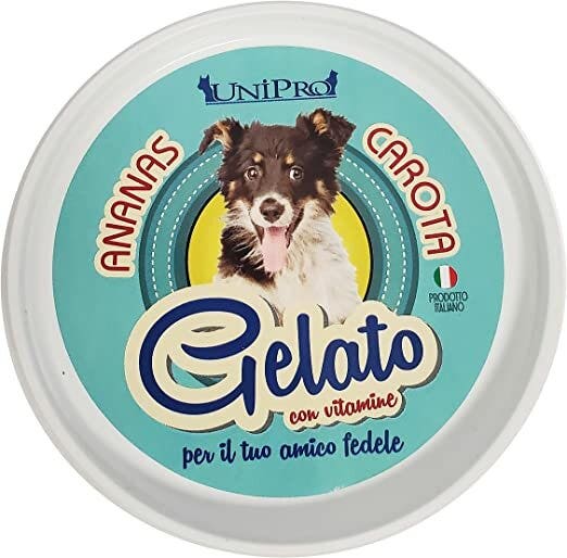 Unipro Preparato Per Gelato Ananas/Carota Alimento Complementare Per Cani 60g