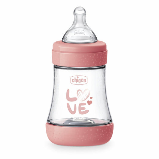 Chicco Biberon Neonato Perfect 5 Biberon Rosa Flusso Lento 150 ml 0Mesi+
