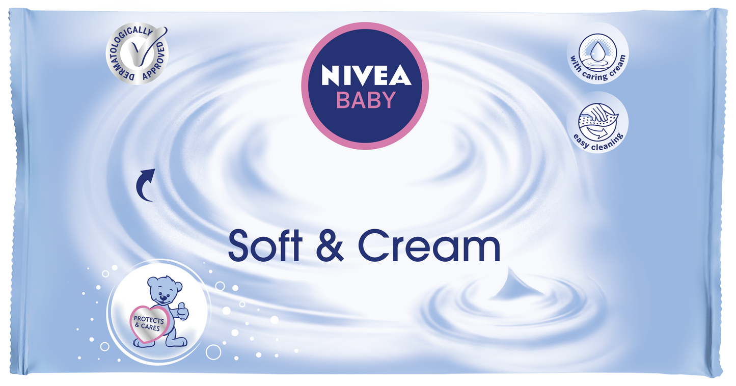 Nivea Baby Salviette Soft & Cream 63 Pezzi