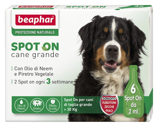 Beaphar Protezione Naturale Spot On Scudo per Cane Grande Antiparassitario 3 Pipette