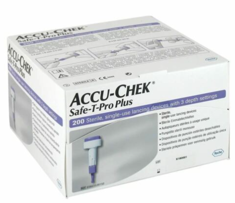 Lancette Pungidito Accu-Chek Safe T Pro Plus Pd 200 Pezzi