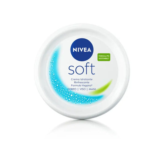 Nivea Soft Crema Idratante Corpo Viso Mani Multiuso Con Vitamina E E Olio Di Jojoba 200ml