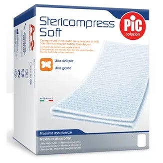 Garza In Tessuto Non Tessuto Pic 10X10Cm 25 Pezzi