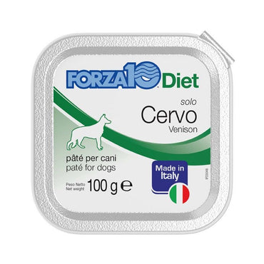 Forza10 Solo Diet Cervo Paté Per Cani Adulti Vaschetta 100g