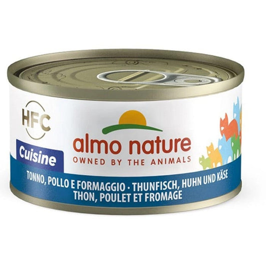 Almo Nature HFC Cuisine Cibo Umido Tonno E Formaggio Per Gatti Adulti Lattina 70g