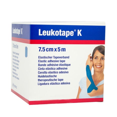 Cerotto Elastico Leukotape K In Rocchetto Per Chinesi Terapia Colore Blu Larghezza 7,5Cm Lunghezza 5M