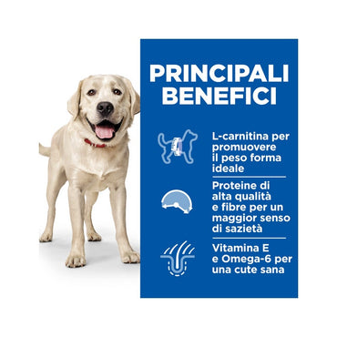 Hill's Science Plan Light Adult 1 - 6 Anni Crocchette Pollo Per Cani Taglia Grande Sacco 12kg