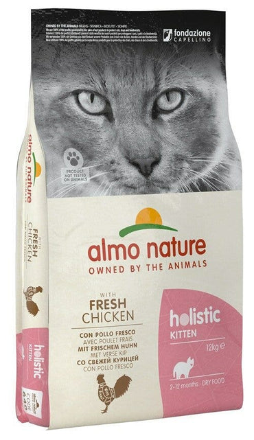 Almo Nature Holistic Kitten Pollo Fresco E Riso Cibo Secco Per Gattini Sacco 12kg