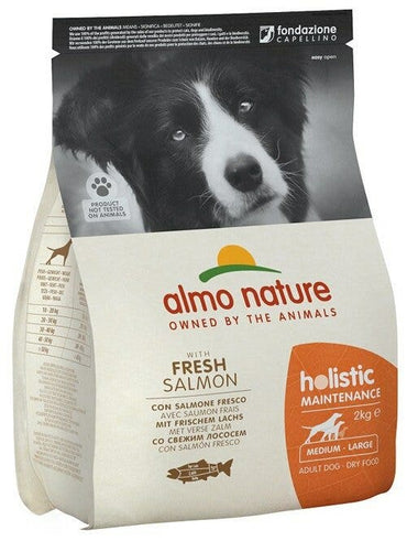 Almo Nature Holistic Maintenance Crocchette Salmone Fresco Cani Adulti Taglia Media Grande Sacco 2kg