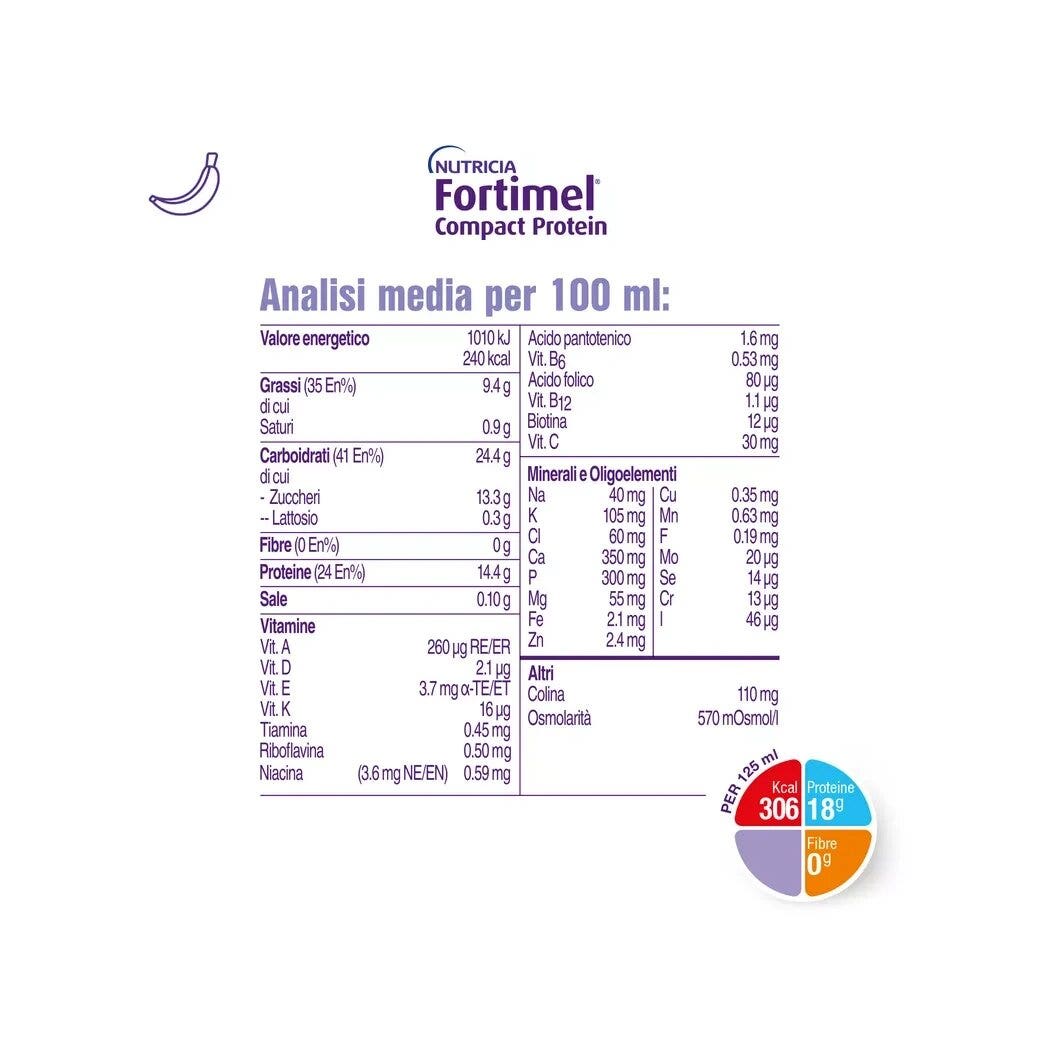 Fortimel Compact Protein Pesca e Mango 4x125ml