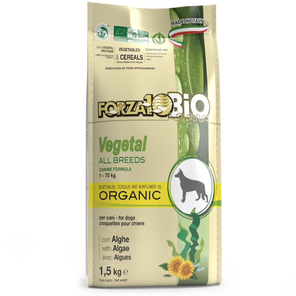 Forza10 Bio Cane Vegetal Crocchette Con Alghe Cani Adulti Sacco 1,5kg
