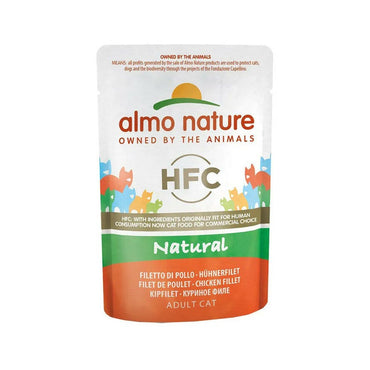 Almo Nature HFC Natural Cibo Umido Filetto Di Pollo Per Gatti Adulti Bustina 55g