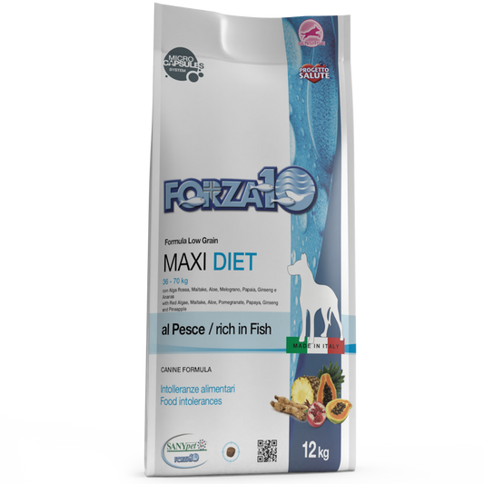 Forza10 Maxi Diet Crocchette Al Pesce Cani Adulti Taglia Grande Sacco 12kg