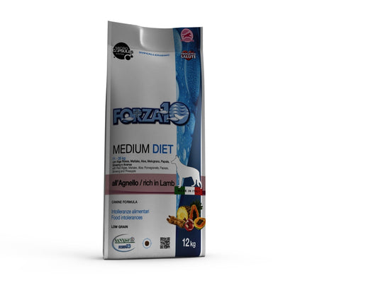 Forza10 Medium Diet Crocchette All'Agnello Cani Adulti Taglia Media Sacco 12kg