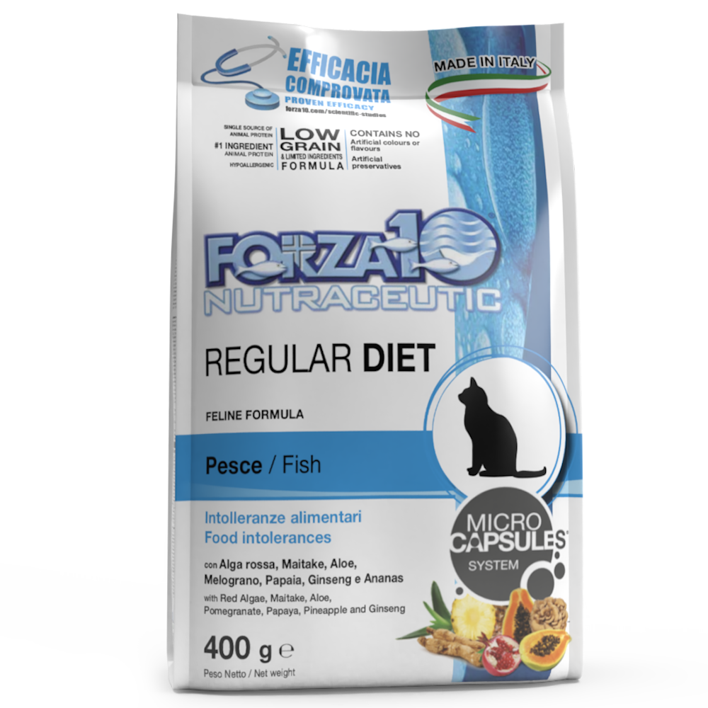 Forza10 Regular Diet Crocchette Al Pesce Gatti Adulti Sacco 400g