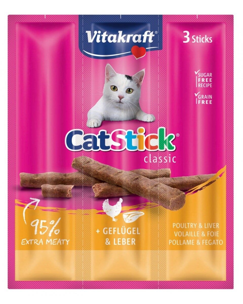 Vitakraft CatStick Gusto Pollo&fegato Snack Gatti Adulti Busta 3x18g