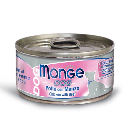 Monge Dog Pollo Con Manzo Cibo Umido Per Cani Adulti 95g