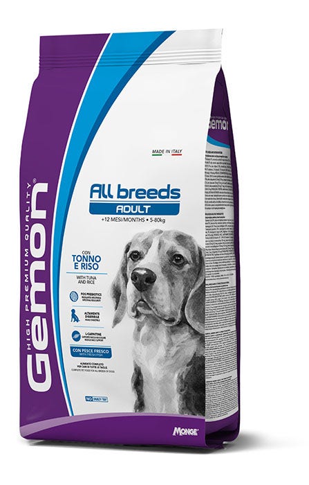 Gemon All Breeds Tonno e Riso 15kg - Cibo Secco Cani Adulti