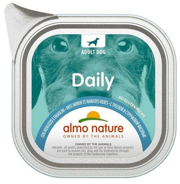 Almo Nature Daily Menu Cibo Umido Merluzzo E Fagiolini Cani Adulti Vaschetta 100g