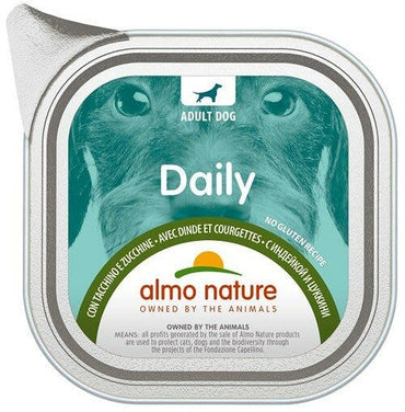 Almo Nature Daily Menu Cibo Umido Tacchino E Zucchine Cani Adulti Vaschetta 100g