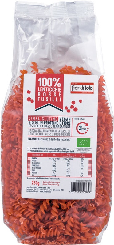 Fusilli Lenticchie Rosse Bio