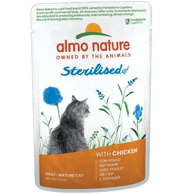 Almo Nature Sterilised Cibo Umido Con Pollo Per Gatti Adulti Sterilizzati Bustina 70g