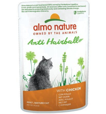 Almo Nature Anti-Hairball Cibo Umido Con Pollo Fresco Per Gatti Adulti Bustina 70g