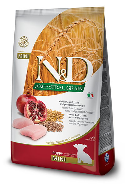Farmina N&D Ancestral Grain Pollo E Melograno Cani Cuccioli Taglia Mini Sacco 800g