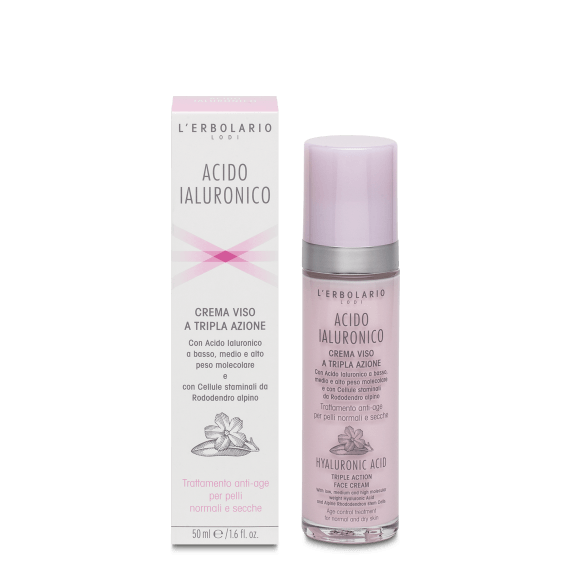 L'Erbolario Crema Viso Per Pelli Normali E Secche Acido Ialuronico 50ml