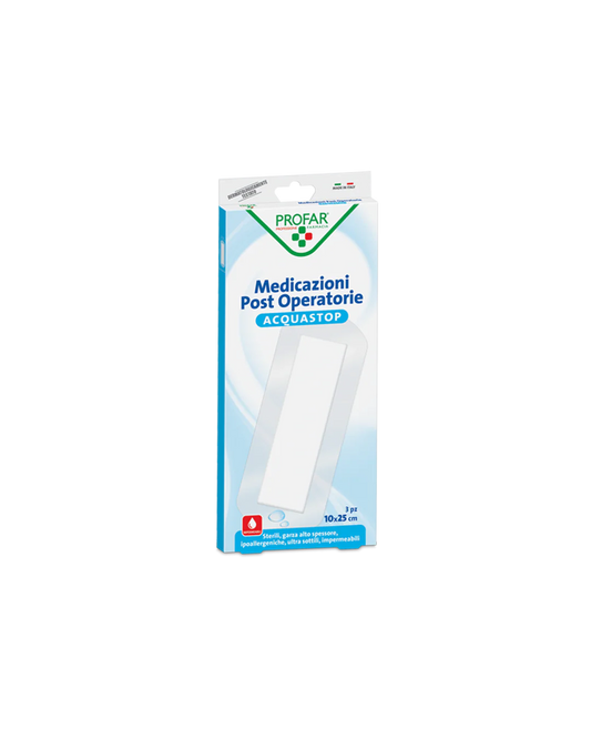 Profar Medicazioni post operatorie acquastop 10x25cm 3 pezzi
