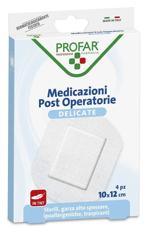Profar Medicazione Post Operatoria Sterile Garza Antiaderente 10x12 cm 4 Pezzi