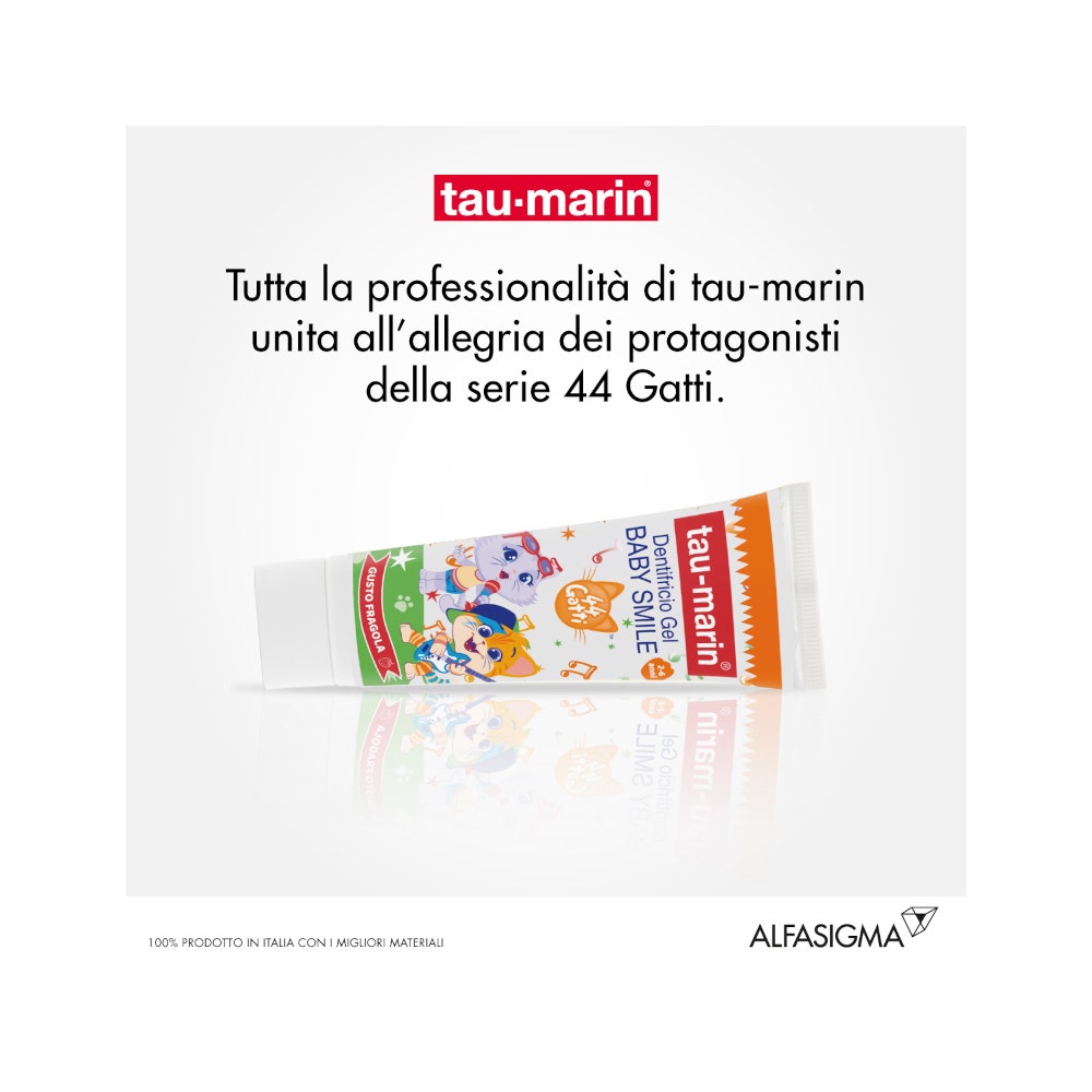 Taumarin Dentifricio Baby Gusto Fragola 44 Gatti 2-6 Anni 50ml