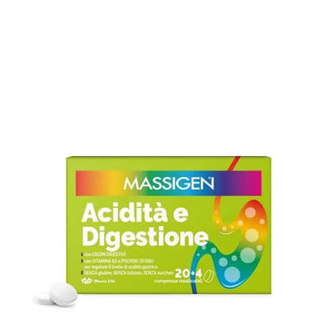 Massigen Acidità E Digestione 24 Compresse Masticabili