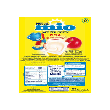 Nestlè Mio Merenda Latte Fermentato Mela 4 Vasetti Da 100g