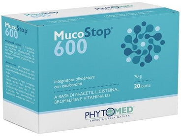 Mucostop 600mg 20 Bustine Da 3,5g