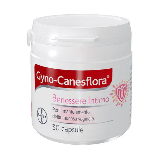 Gyno Canesflora probiotico con vitamina B2 per benessere Intimo e Flora Vaginale Equilibrata 30 cps