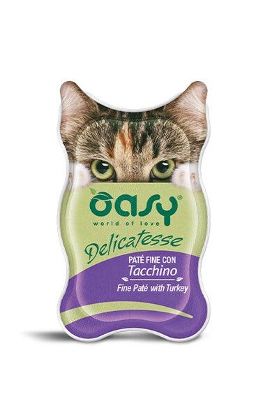 Oasy Wet Cat Delicatessse Patè Con Tacchino Per Gatti 85g