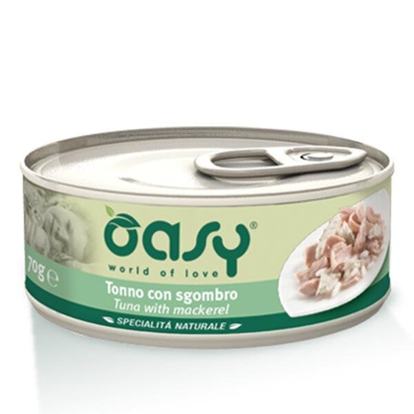 Oasy Specialità Naturale Gatto Tonno con Sgombro 150g