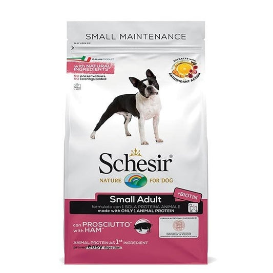 Schesir Prosciutto Cibo Secco Cani Adulti Taglia Piccola Sacco 800g