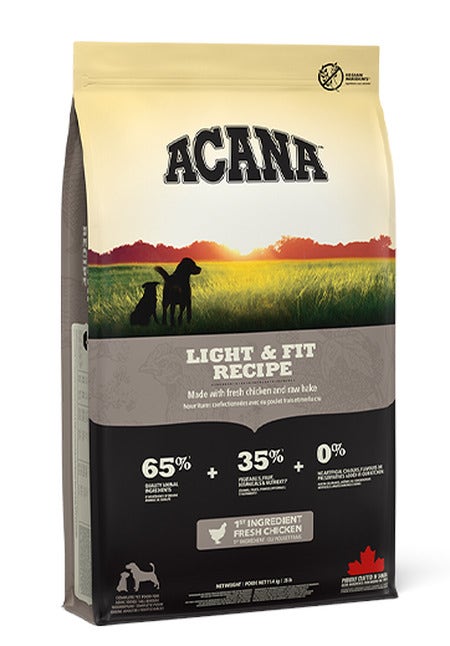 Acana Cane Light & Fit Recipe Crocchette Sacco 11,4 Kg