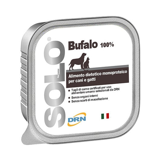 Drn Solo Bufalo Alimento Dietetico Monoproteico Umido Per Cani/Gatti 100g