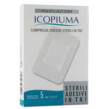 Icopiuma Benda Compressa Adesiva in Tessuto Non Tessuto 10x30 cm 2 Pezzi