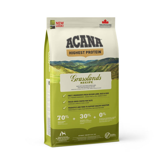 Acana Cane Grasslands Highest Protein Crocchette Agnello e Anatra Sacco 11,4kg