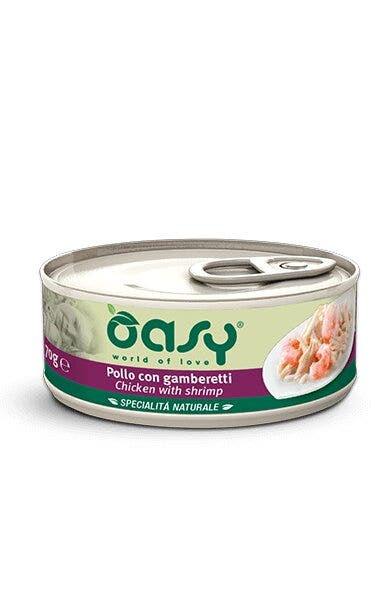 Oasy Specialità Naturale Gatto Pollo Con Gamberetti 70g