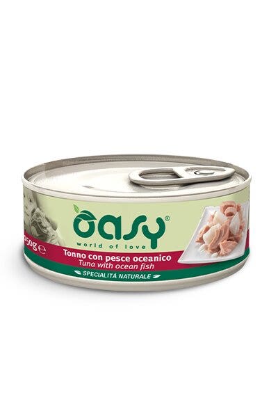 Oasy Specialità Naturale Tonno Con Pesce Oceanico Per Cani Adulti 150g