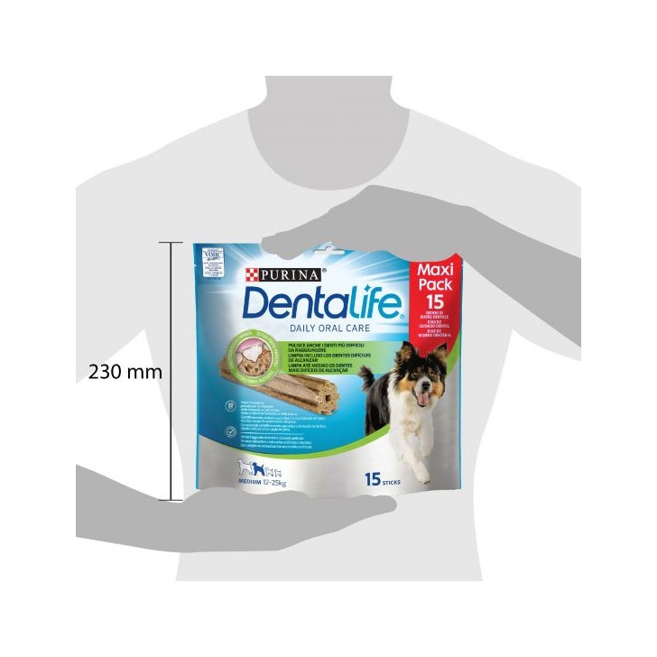 Purina Dentalife Snack Daily Oral Care Per Cani 12 - 25kg Taglia Medium 15 Stick